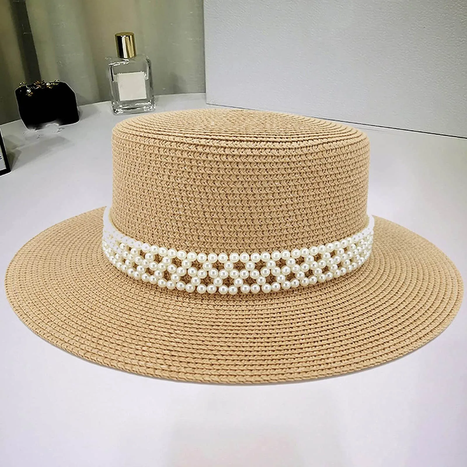 

Hot Quick Outdoor Popular New Women's Wide Straw Rolled Hat Floppy Tweed Hat Beach Sun Hat Hunting Hiking Baseball Adjustable