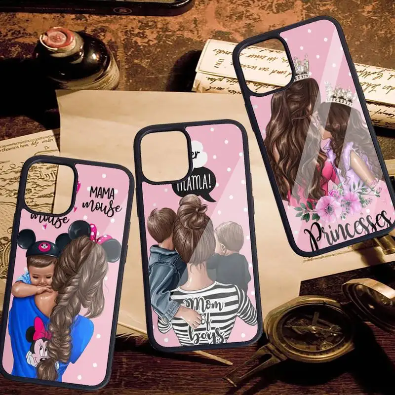 

Baby mother Phone Case PC for iPhone 11 12 pro XS MAX 8 7 6 6S Plus X 5S SE 2020 XR