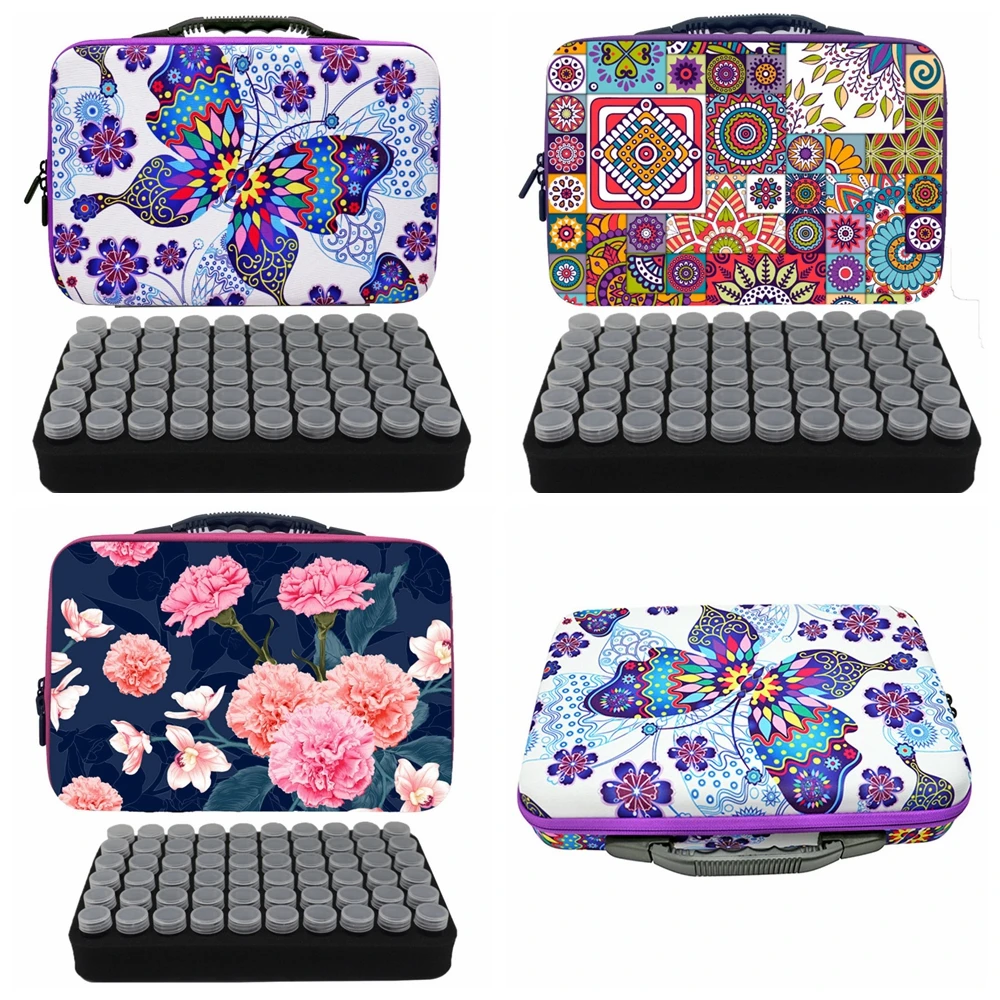 

5D Diamond Painting Storage Box 15/60-Slot Diamond Painting Bead container Accessories Tools Zipper bag Funnel sticker Kit