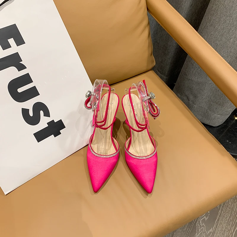 

Rhinestone Butterfly Pointed Toe Thin Heel Women's Shoes Wedding Shoes size 35-41