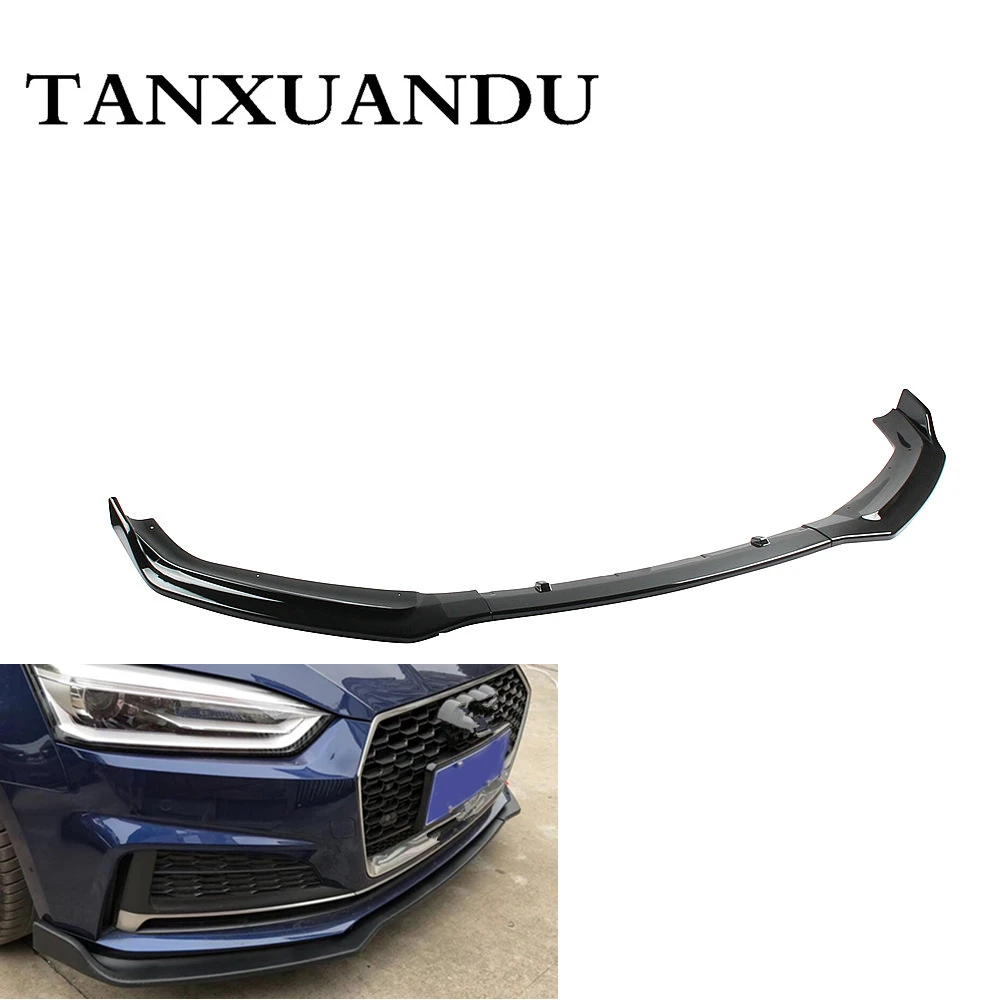 1026 роспись черный глянец 3 ступенчатый передний бампер спойлер днища крыло Спорт