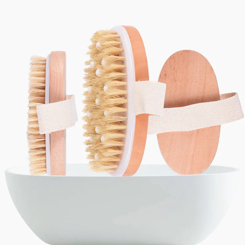 Щетка для тела с деревянной щетиной ванны женщин и мужчин натуральный уход за
