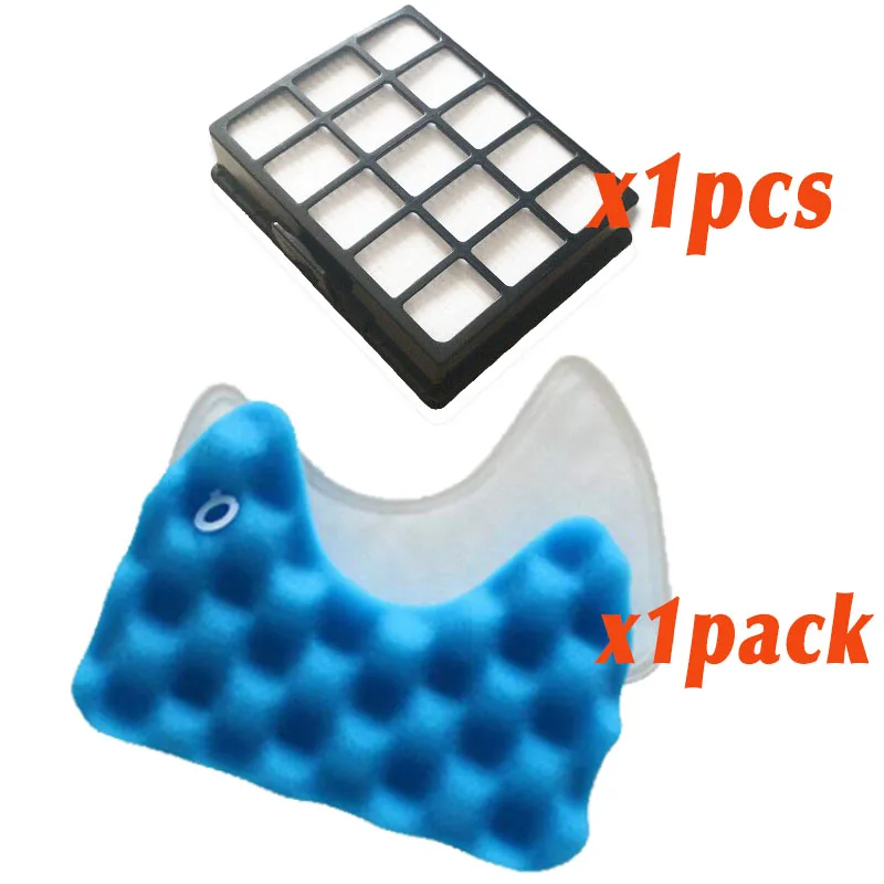1pack-1pcs 1 шт. фильтр hepa против пыли и 3 шт/партия, комплект одежды из губчатые Фильтры комплект для samsung DJ97-00492A SC6520 SC6530/40/50/60/70/80/90 SC68 пылесос - Цвет: 1pack-1pcs