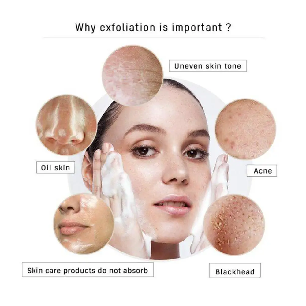 

80ml Face Cleanser Removing Dead Skin Pore Tight Peeling Mousse Control Oil Care Exfoliating Cleanser Moisturizer Face O3F6