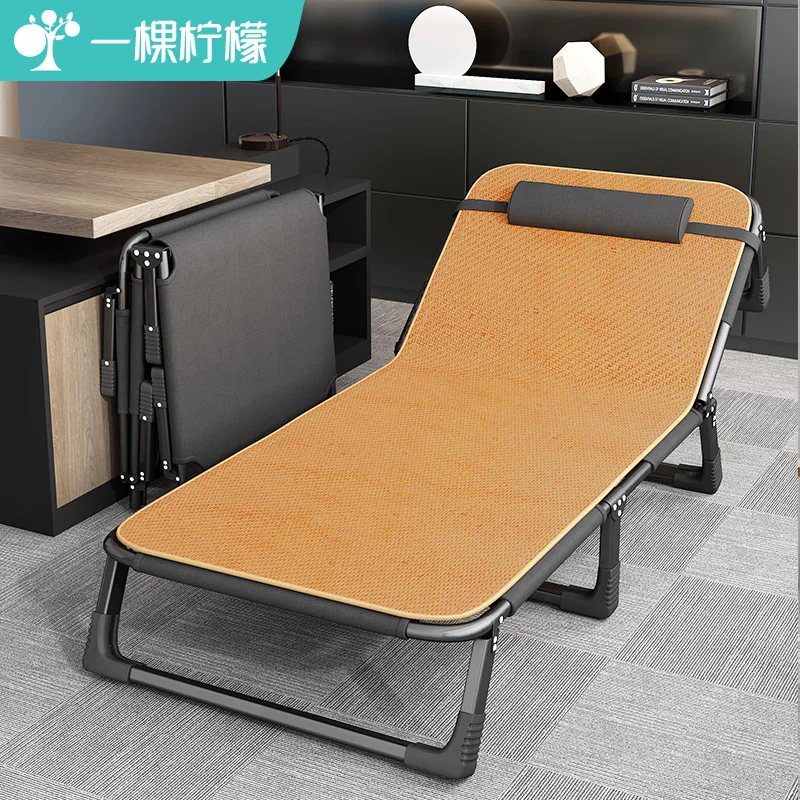 

Folding Bed Single Office Nap Artifact Household Escort Simple Cots Portable Deck Chair Chaise Lounge Outdoor Furniture Camp
