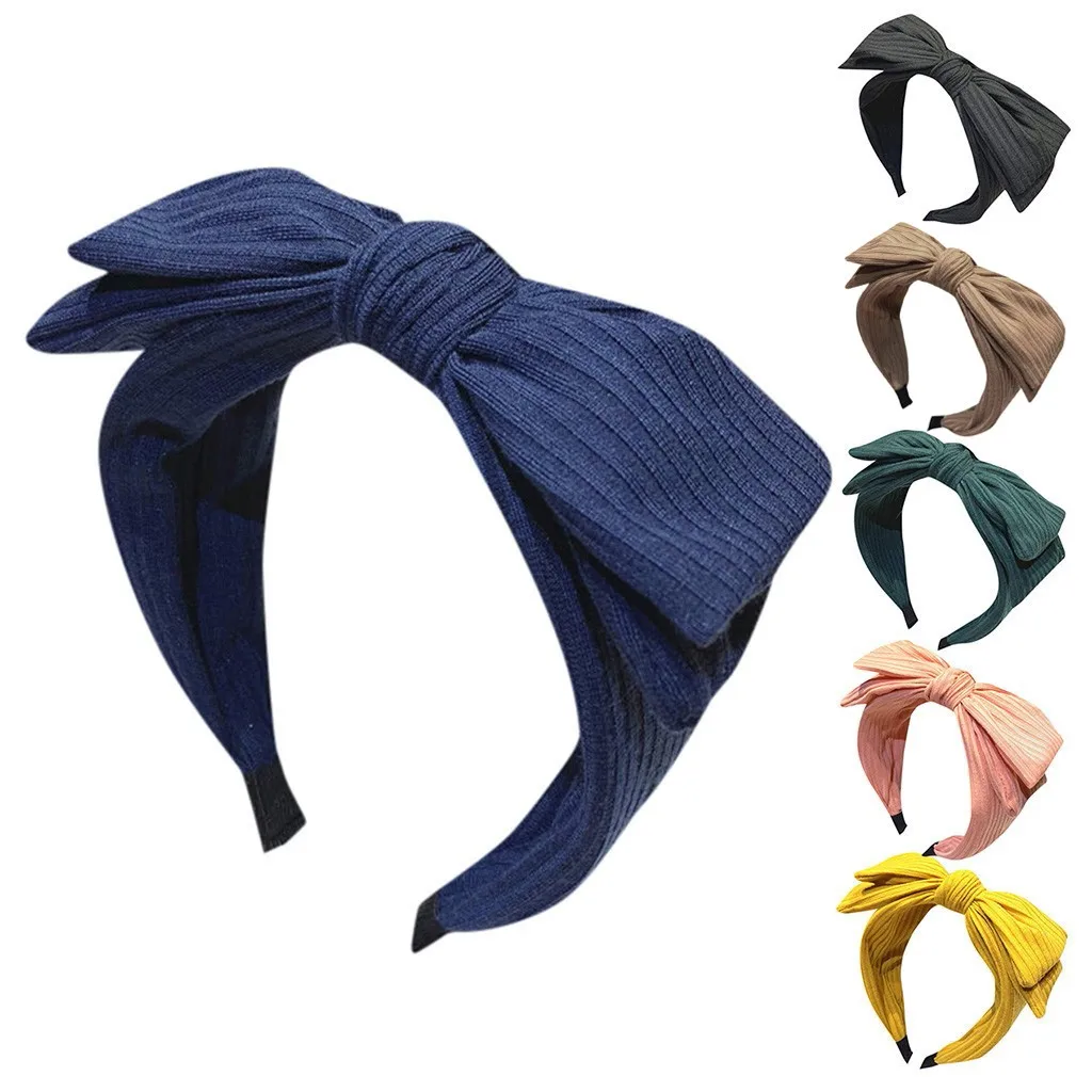 Однотонные резинки для волос с цветочным принтом Модные большим бантом