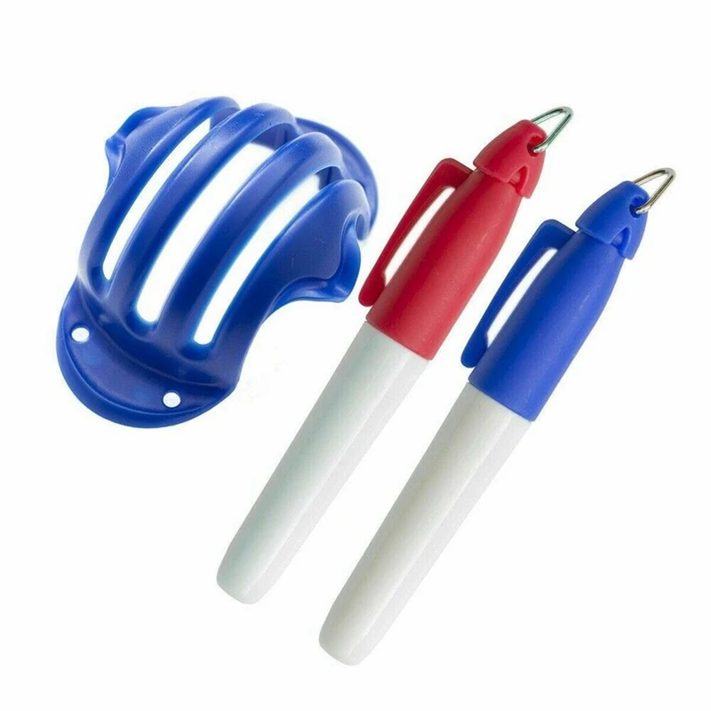 

1 Set Golf Ball Triple Track 3 Line Marker Chrome Stencil + 2Pc Marker Pen Golf Putting Positioning Aids Outdoor Golf Sport Tool