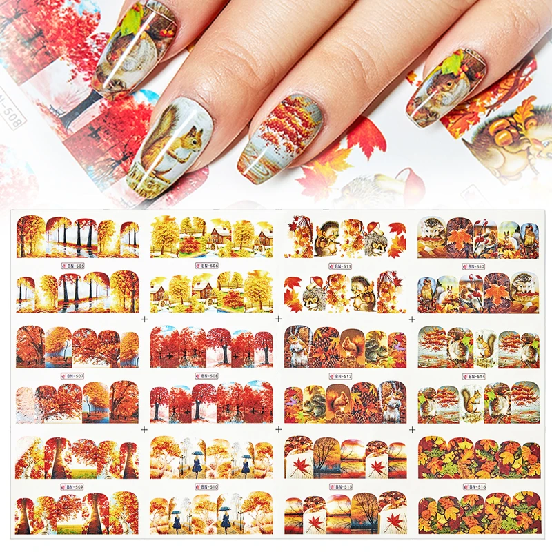 Наклейки в виде кленовых листьев 12 шт./компл.|Стикеры и наклейки| |