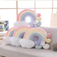 nordic style shell stuffed pillow fantastic rainbow cloud shell cushion home decor bed sofa cushion girl room decoration