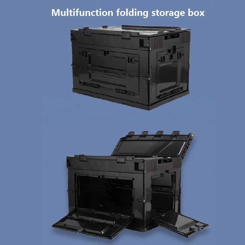 Multifunctional Plastic Folding Box Black Car Outdoor Trend Home Storage Box