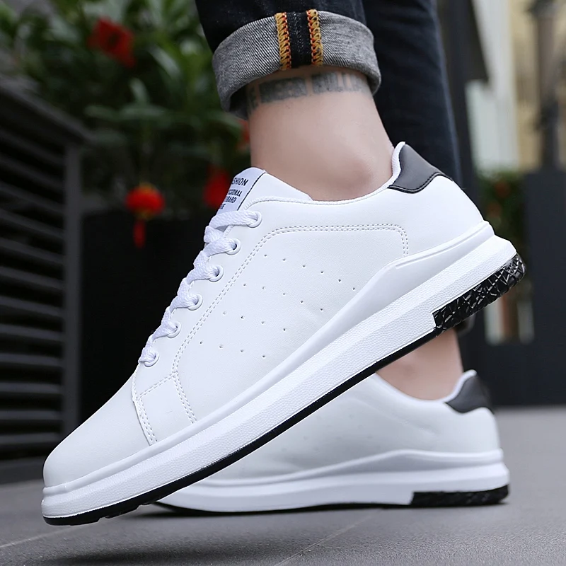 WOLF WHO 2021 Shoes Men Sneakers Casual Lace Up Breathable white male Flats Plus Size 35-46 Hombre Zapatos X-122 |