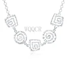 Женское ожерелье из серебра 925 пробы, с квадратным плетением