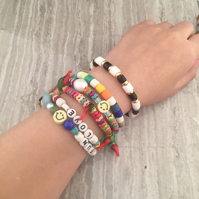 Pulseras mujer moda повязка на руку vsco девушка жемчужный браслет забавный браслет богемные Бохо Пресной воды Жемчужные Браслеты для женщин