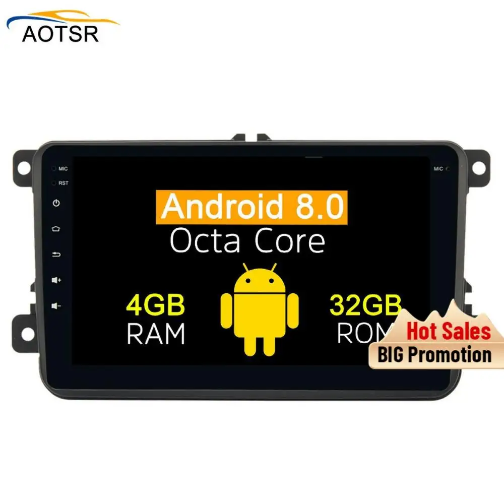 2 DIn автомобильный DVD 8 'HD для Фольксваген Поло MK5 2010 GOLF MK6 2003 2009 Android 0 octa coreWith GPS