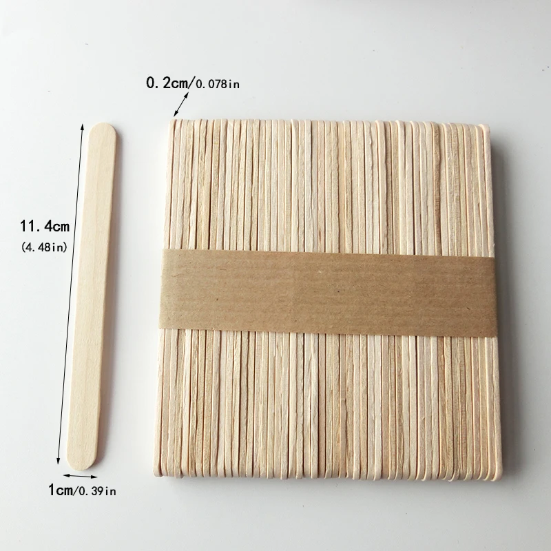 50 Pcs/Set Wooden Popsicle Sticks Natural Wood Colored Ice Cream Kids DIY Hand Crafts Art Toys Cake Tools | Дом и сад