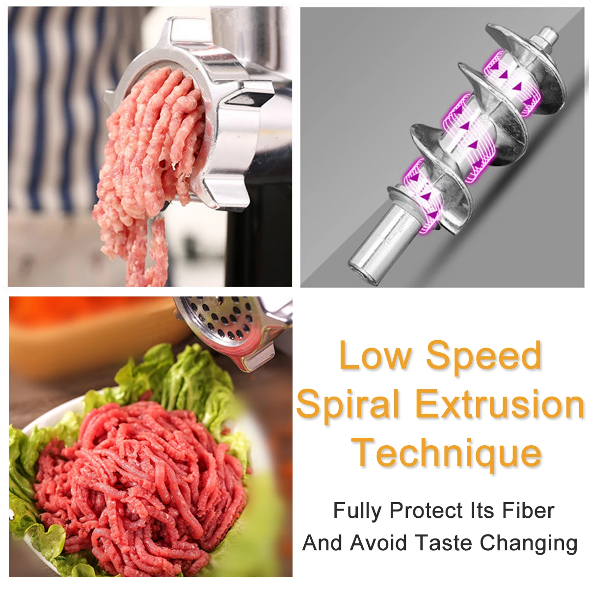 

2800W Electric Meat Grinders Stainless Steel Powerful Electric Grinder Sausage Stuffer Meat Mincer Slicer for Kitchen Appliance