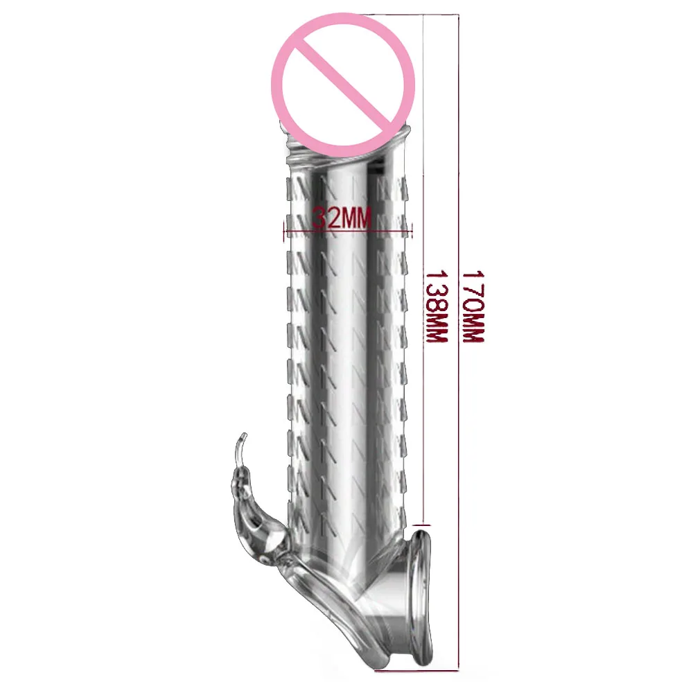 Мужской пенис рукав многоразовые насадки на удлинитель массажер петух кольцо