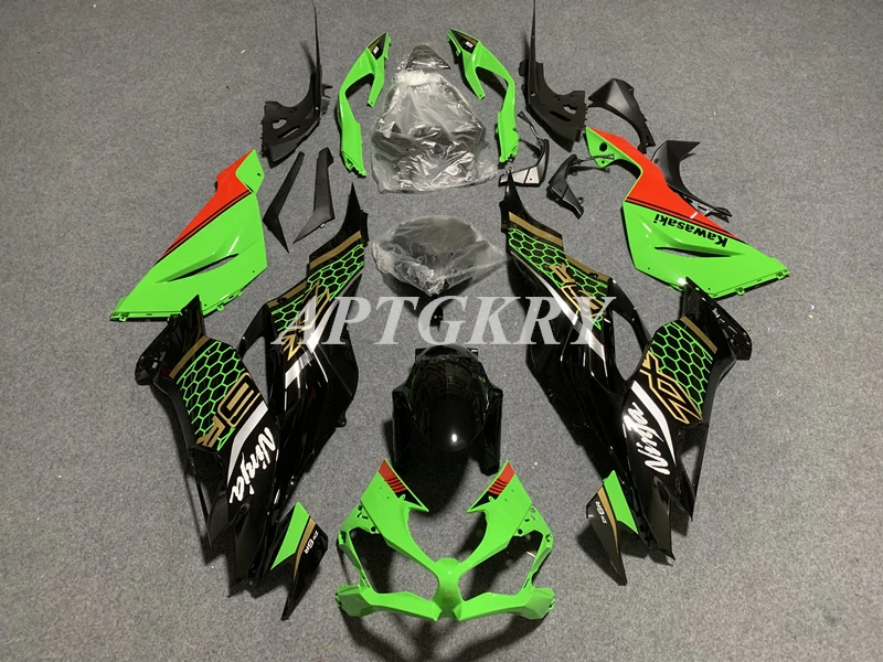 

Новый комплект обтекателей для мотоцикла из АБС-пластика под давлением, подходит для Kawasaki Ninja ZX6R 636 2019, кузов под заказ, зеленый, черный, круто...