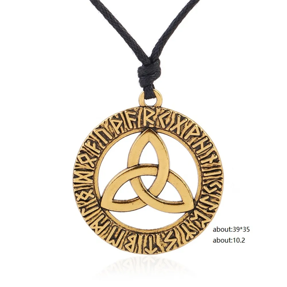 Круглый Кулон цепочка LIKGREAT Wicca ожерелье религиозное необычный кулон винтажный