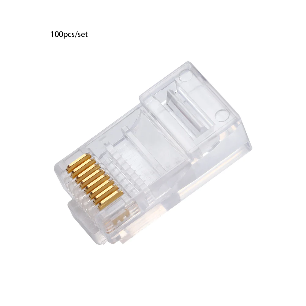 Модульный обжимной соединитель RJ 45 разъем для кабеля Ethernet с позолоченным