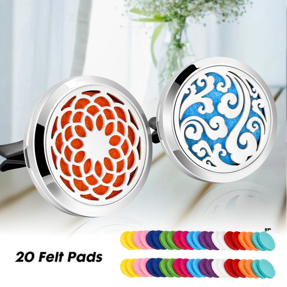 

2 pcs High Quality Car Stainless Durable Diffusers Vent Clip Aromatherapy Essential Vent Locket Decoration