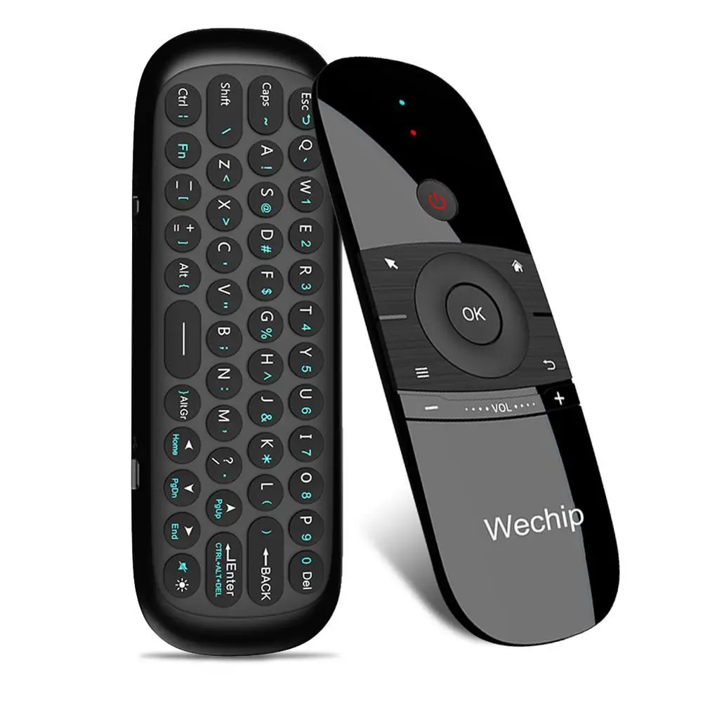 

W1 2.4G Air Mouse Wireless Keyboard Infrared Remote Learning 6-Axis Motion Sense Remote Control for Android TV BOX