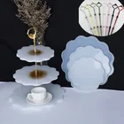 3 шт. фрукты блюдо пресс-формы с подставка для торта из Еда: отделение для хранения стенд эпоксидной смолы Чай лоток пресс-форма для литья комплект домашний декор Coaster пресс-форм