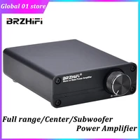 brzhifi subwoofer amplifier 100w tpa3116 home theater stereo center bass sound amplifier audio single channel amp with aux3 5mm