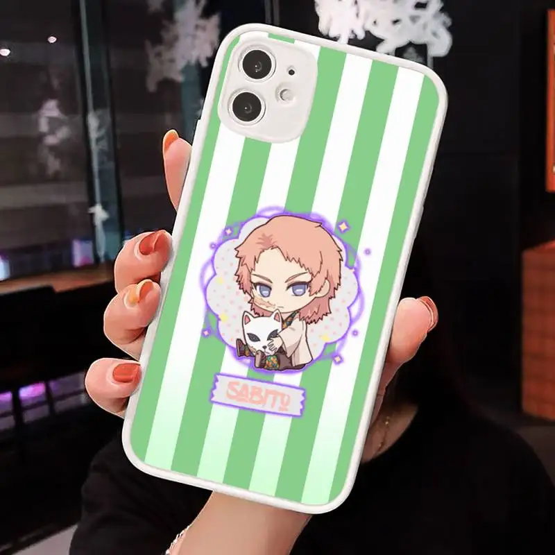 

Demon Slayer Kimetsu No Yaiba Cute Phone Case Matte Transparent for iPhone 7 8 11 12 s mini pro X XS XR MAX Plus cover funda