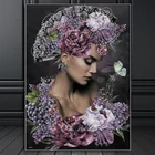 Алмазная вышивка радужной цветок женщина вышивка крестиком Сделай Сам алмазная живопись распродажа Европейская сексуальная красота 3d картина Стразы мозаика