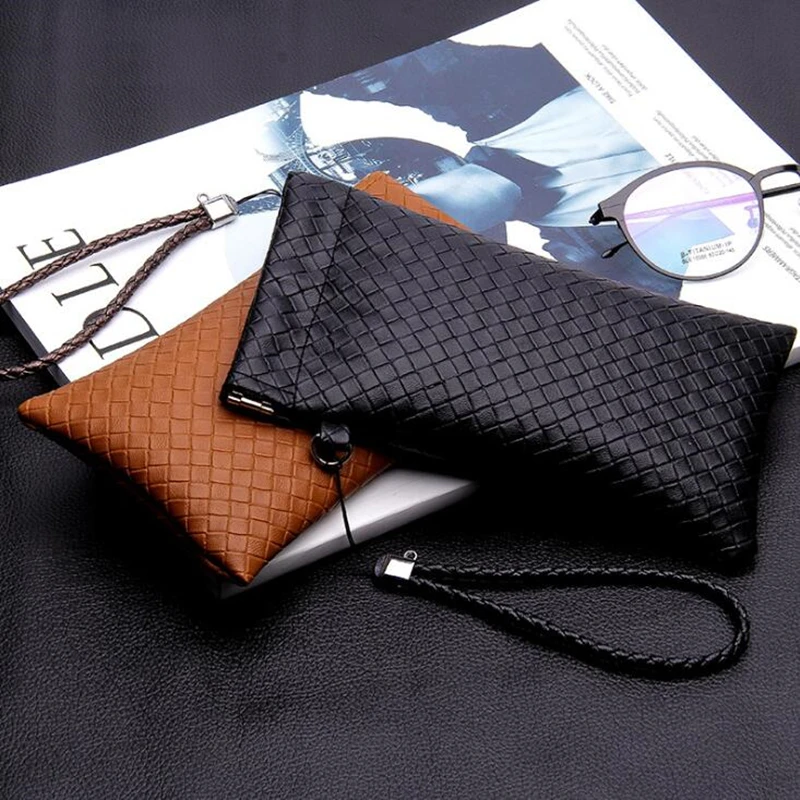

ZXTREE Portable Woven Glasses Bag Upscale Sun Glasses Case Simple Retro Leather Automatic Glasses Bag Glasses Storage Bag ZNS41