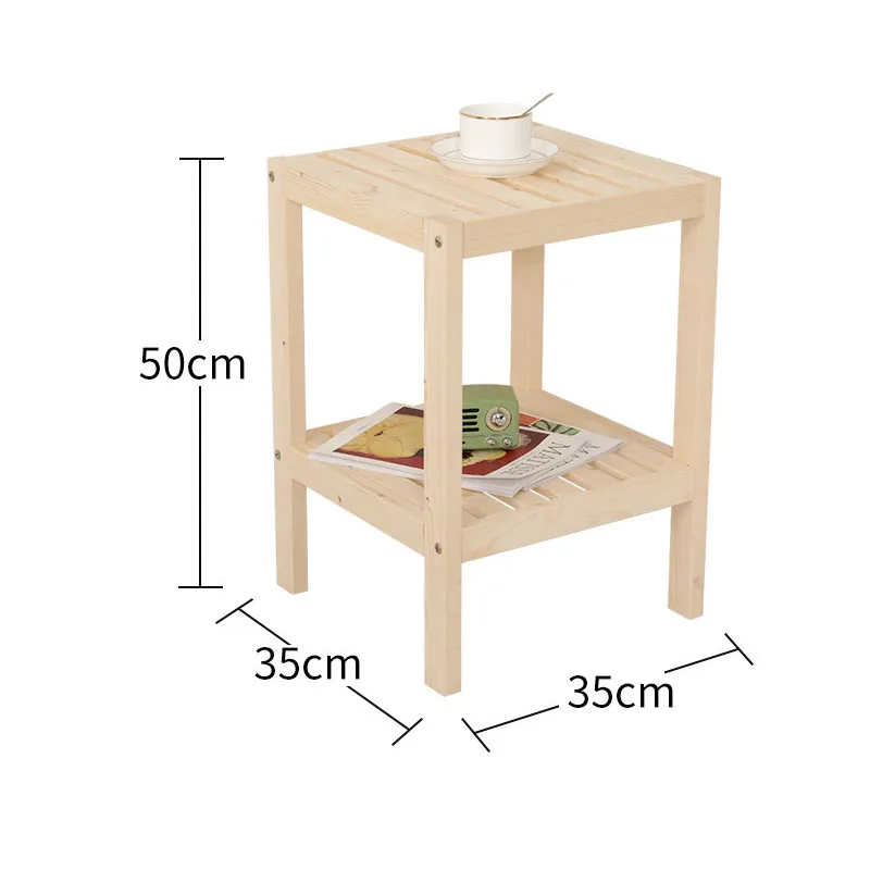 

Bedside Table Small Partment Solid Wood Bedside Frame Bedroom Transformation Tempered Glass Rack Bedside Practical Table CJ-01