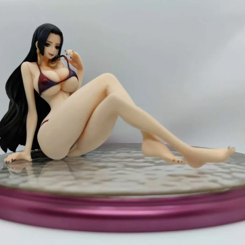 

Garage Kit Cartoon PVC Toy Swimsuit Female Emperor Sitting Purple Seven Warlords of the Sea Boxed Garage Kit Collection anime