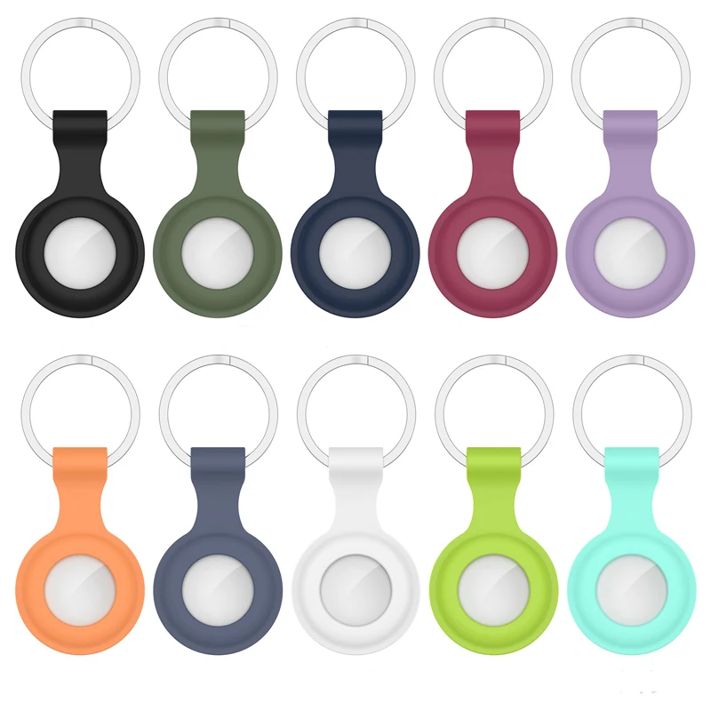 

10pcs Liquid Silicone Case Case Protective Sleeve Locator Tracker Anti-lost Device Keychain Cover