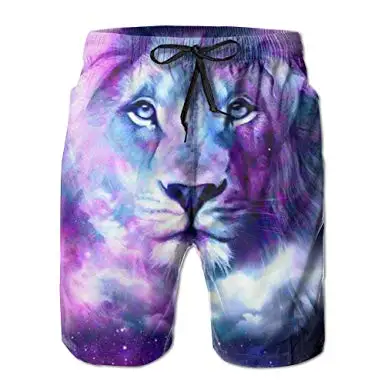 

Мужские короткие брюки с принтом в виде льва, размеры до 4XL