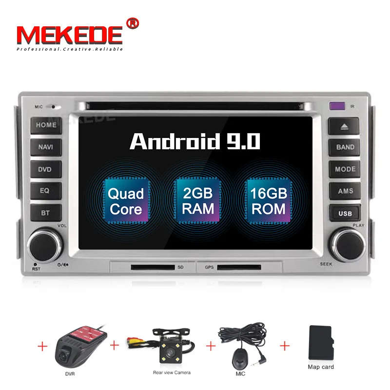 16G CAMERA DVR MEKEDE HD 2G+ 16G Android 9,0 автомобильный dvd-плеер для HYUNDAI SANTA FE 2006-2012 Мультимедиа gps навигация 2 Din Автомобильный Радио Аудио - Цвет: 16G CAMERA DVR