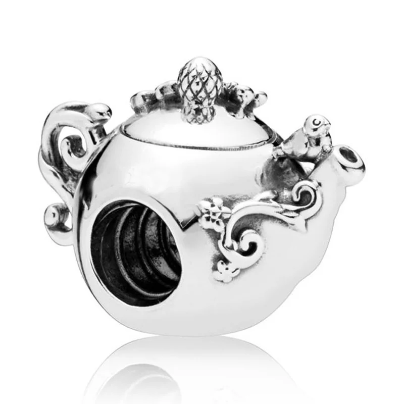 3 Brilliant Bow Enchanted Tea Pot Signature Scent Playing Cards Charms Fit Pandora Bracelet 925 Sterling Silver Bead DIY Jewelry - Цвет: 3