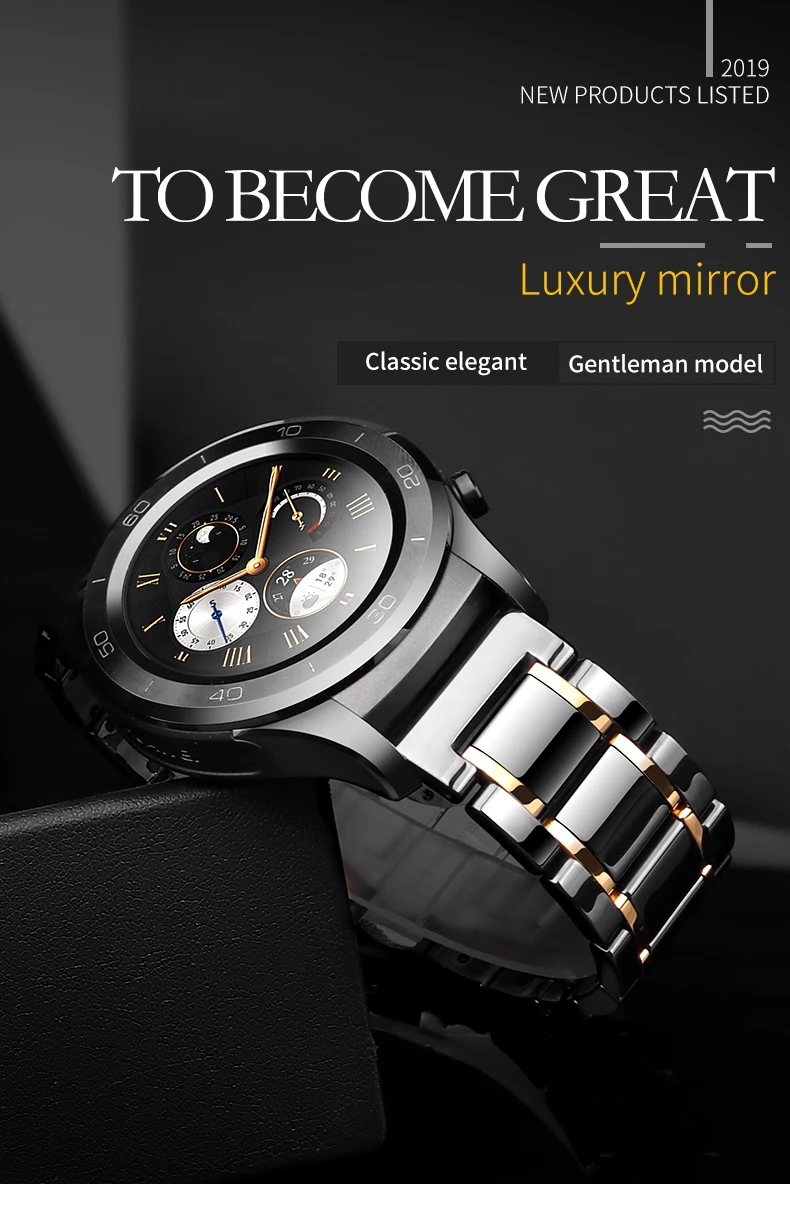 18/20 / 22мм Керамический ремешок для часов для Samsung Galaxy 46/42 мм Сменная лента / Gear s2 s3 / HONOR Watch Magic для Huawei часы GT / Talkband B5 Amazfit Watch 2s 1 ремешок Аксессуары