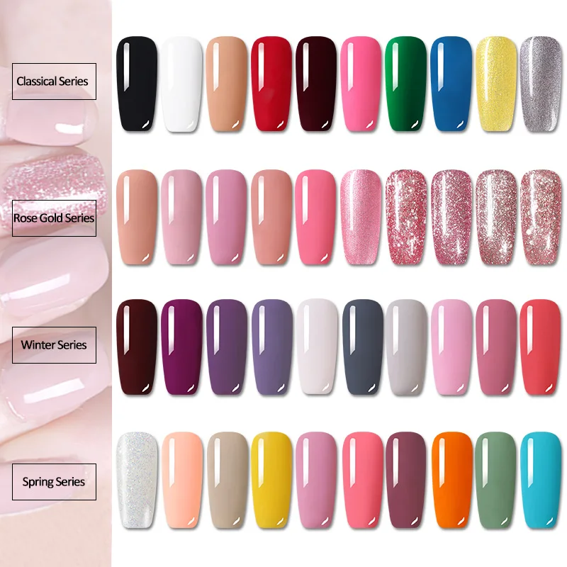 LEMOOC 8 мл Гель-лак для ногтей цветной отмачиваемый полуперманентный рандомный