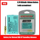 Перезаряжаемый литий-ионный аккумулятор 850 мАч для Nintendo Game Boy Advance SP Systems + Сменный аккумулятор для отвертки GBA SP