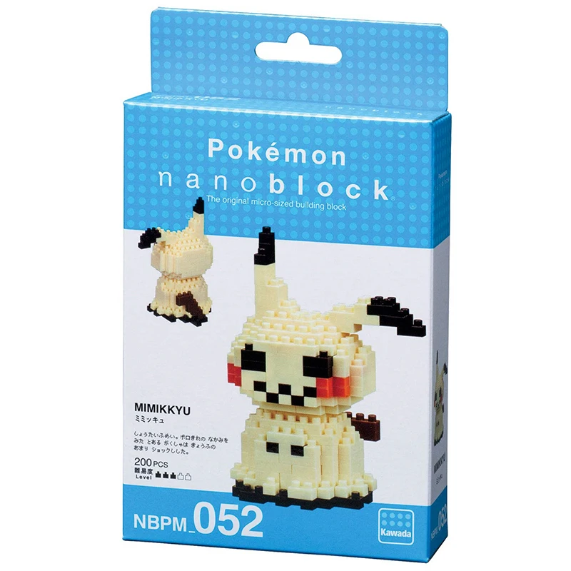 Nanoblock Покемон Пикачу NBPM_052 MIMIKKYU Kawada 210 шт. аниме мультфильм алмаз мини микро