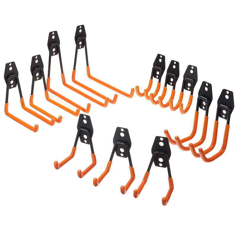 

12pcs Heavy Duty Non-Slip Garage Hooks Wall Mount Hanger Hooks Utility Storage Garden Tool
