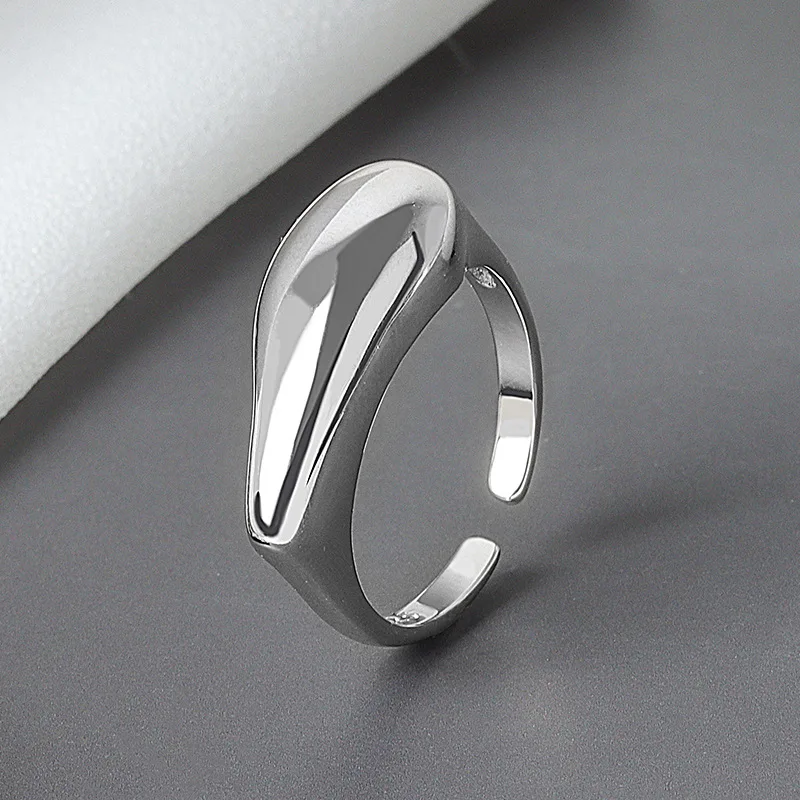 Ливи серебро Цвет разъединяющееся кольцо классические простые геометрические Arc