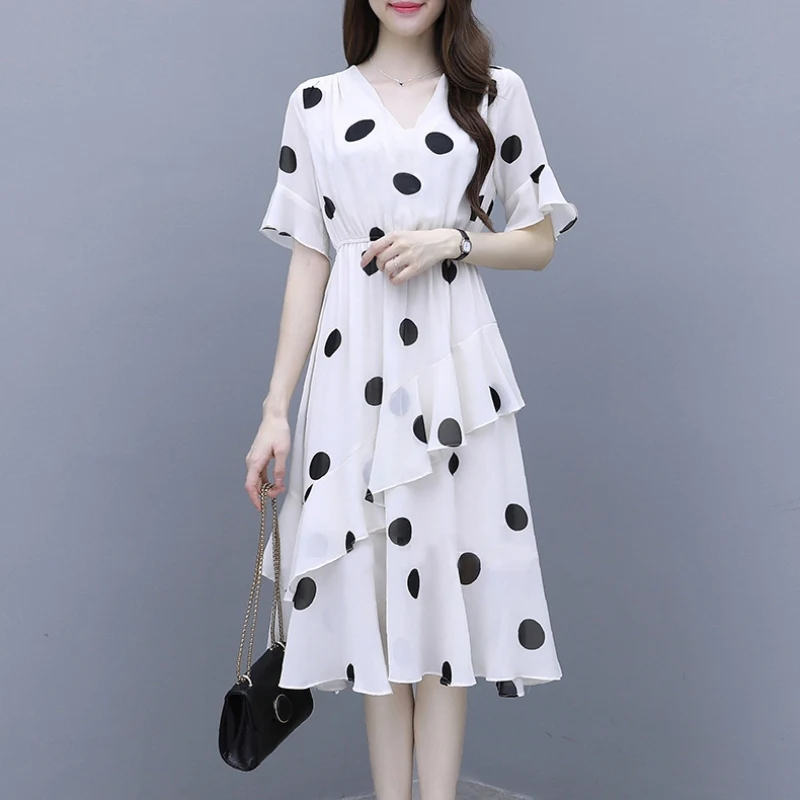 Женское элегантное богемное платье модное Повседневное с коротким рукавом в