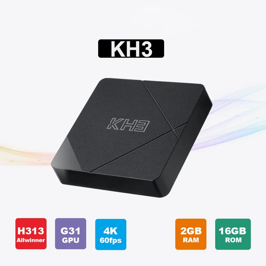 

KH3 Android 10 TV Box Allwinner H313 Quad Core Cortex-A53 HD Smart Set Top Box 2G 16G Media Player 4K@60fps With Remote Control