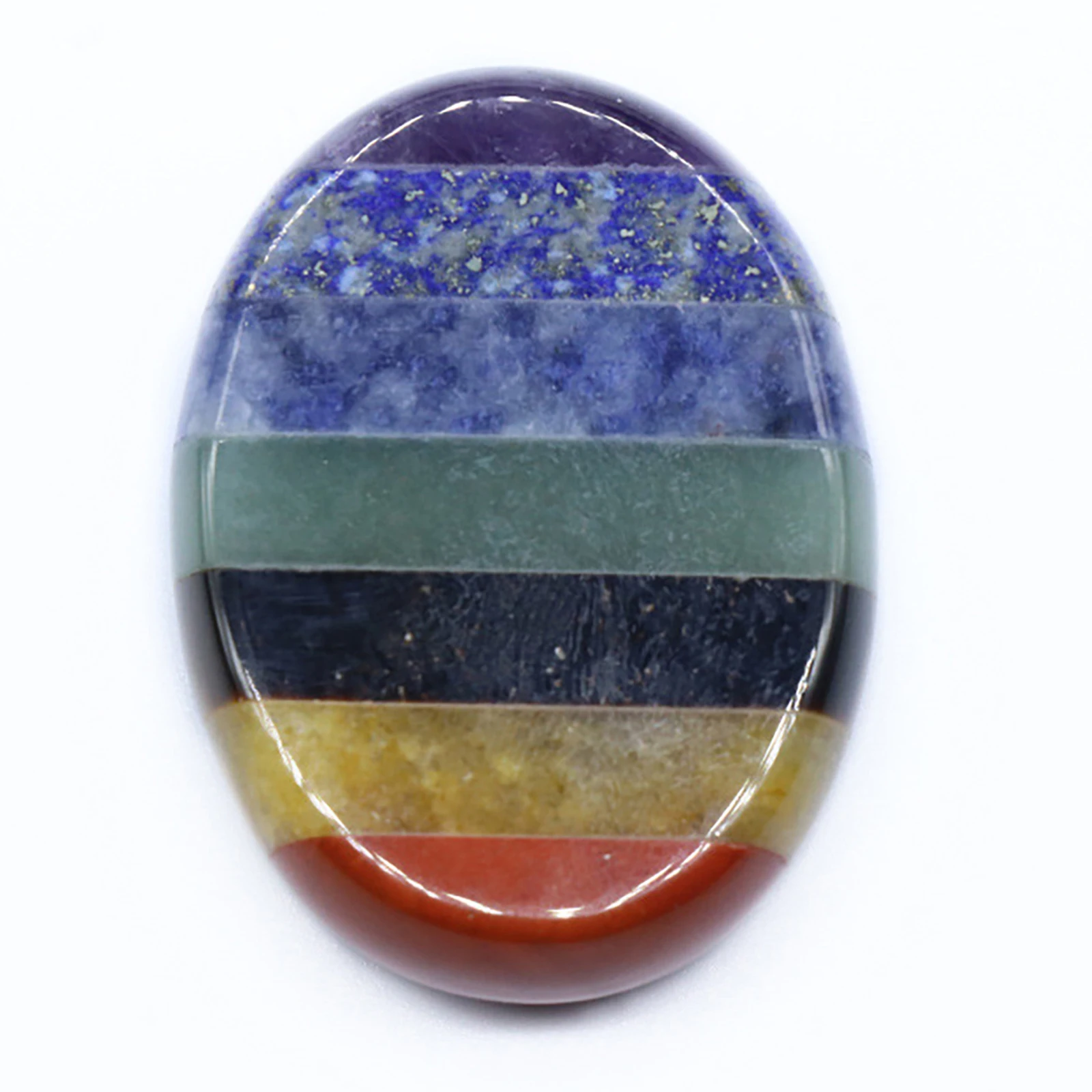 

Chakra Gemstone Pendant Seven Chakra Healing Stone Ornament for Meditation Spiritual Energy