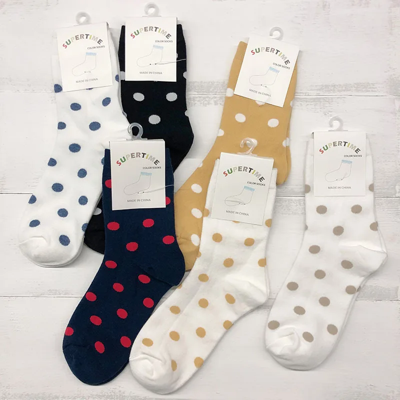 

Ladies Socks For Girls Polka Dot Socks Women Black White Cute Kawaii Harajuku Socks Cotton Korean Style Casual Short Sock Woman