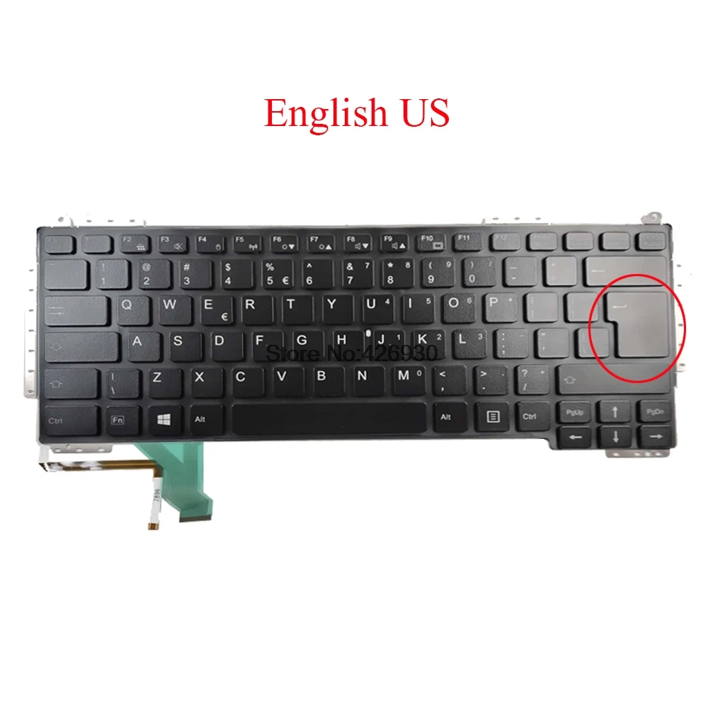 Ноутбук с подсветкой US RU UK PO IT SW BE клавиатура для Fujitsu S904 S935 T904 T935 T936 U904 Португалия
