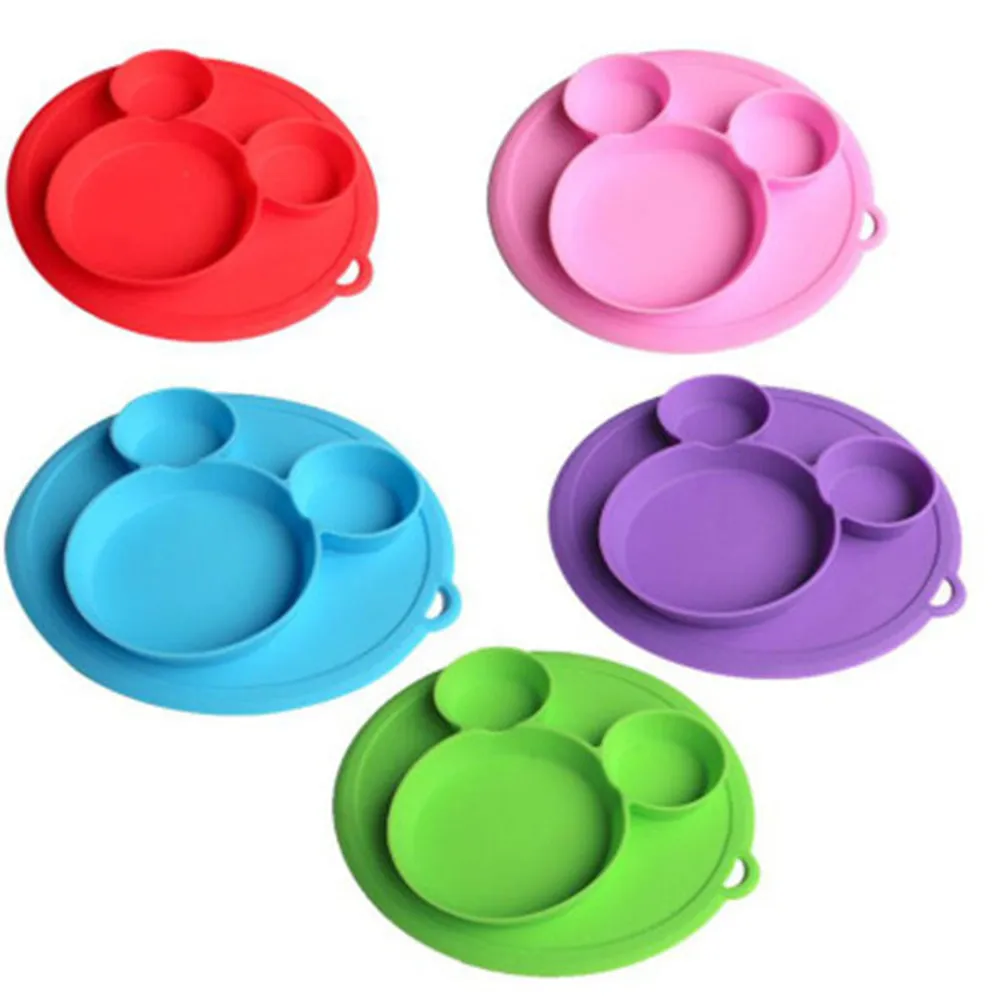 Enlarge Baby Feeding Plate Set Children Food Silicone Safety Plate Tableware Baby Bowl Silicone Bowl Kids Eating Dishes
