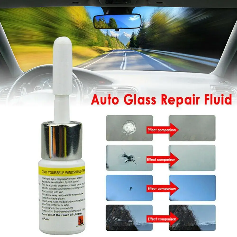 

Glass Repair Fluid Glass Nano Repair Fluid DIY Automotive Car Tools Glass Of Windshield Repair Cracks Repair Glass Set Flui Q0I7